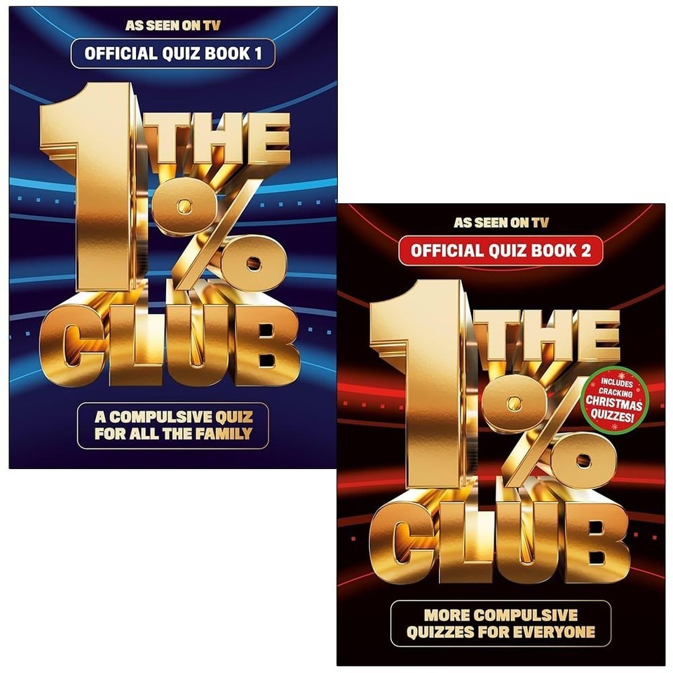 The 1% Club Official Quiz Book 1 & 2 Collection 2 Books Set By BBC Studios