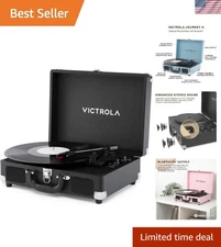 Portable Retro Bluetooth Suitcase Record Player – 3-Speed Turntable & Speakers