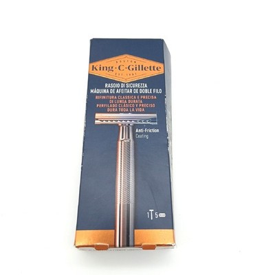 Gillette Rasierer Herrenpflege King C Sicherheit Griff 5 Stahlklingen Rasur