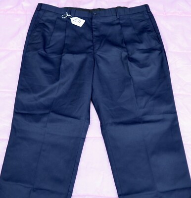 HENRY SEGAL DARK BLUE Pants For MEN SIZE - W48 X L36- UN-HEMMED. TAG NO. Z71