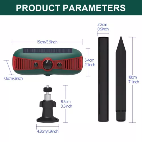 Sensor de movimiento solar exterior alarma de seguridad súper voz flash luz advertencia granja - Imagen 5 de 12