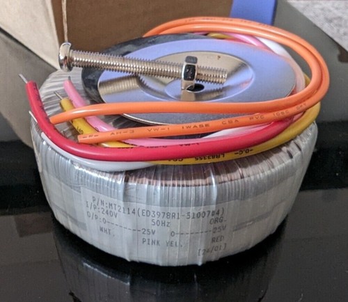 MT2114 = M5325C 25+25 160VA Toroidal Transformer Primary 240V AC 50Hz - Picture 3 of 4
