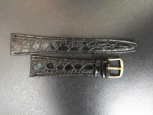 CORREA-STRAP RELOJ CUERO LEGITIMO COLOR NEGRO 20MM "OLD STOCK 1970" - Imagen 3 de 3