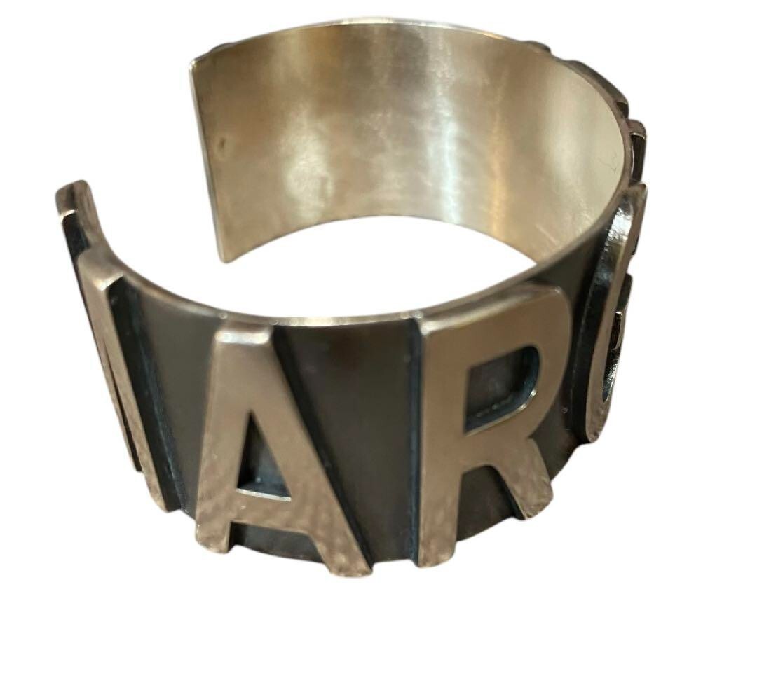 MM6 Maison Margiela Bangle SM6UY0054 Brass Logo 2.36 Inches