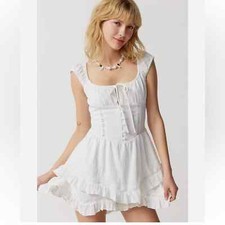 Urban outfitters romper Cora ruffle skort playsuit size M NWT