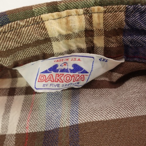 Camicia vintage Dakota cinque fratelli a quadri uomo 4XL flanella a scatto western cowboy lavoro - Foto 3 di 9