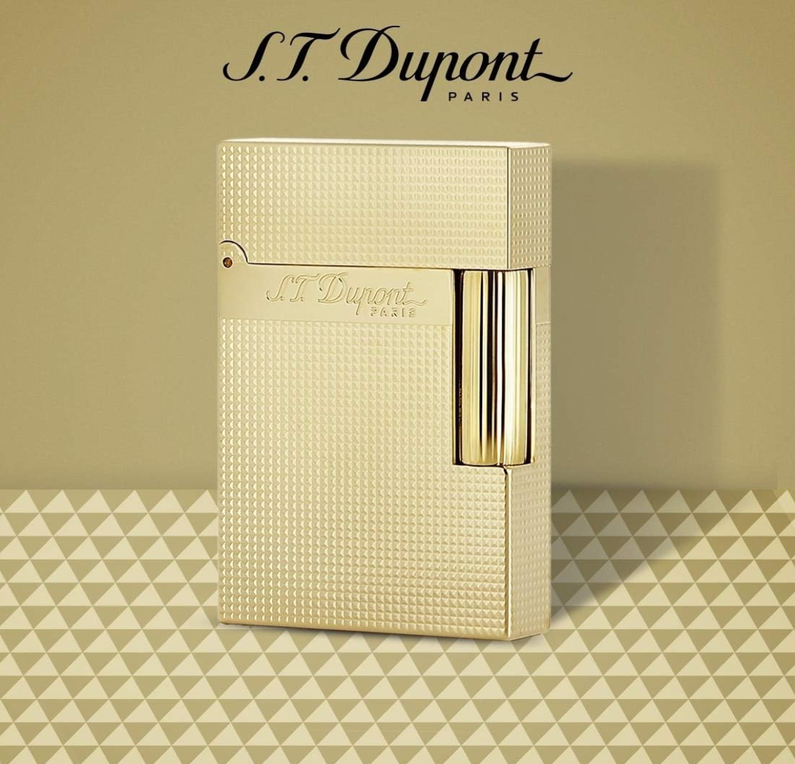 S.T. Dupont Line 2 Small Perfect Ping Lighter Gold Micro Diamond