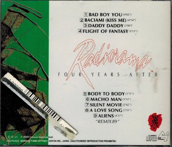 RADIORAMA 'FOUR YEARS AFTER" EUROBEAT FARINA CRIVELLENTE ITALO DISCO CD JAPAN - Image 2 of 2