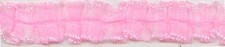 1" PINK PLEATED ORGANZA FABRIC TRIM 17 YARDS