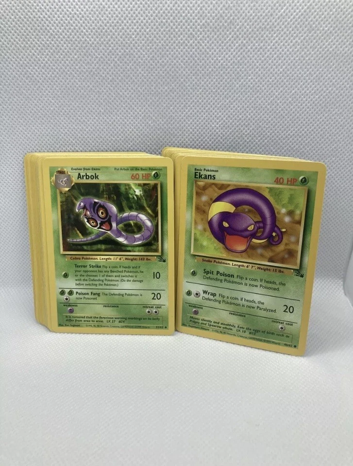 Complete Base Set 1 And 2 Jungle Fossil Commons And Uncommons NM-PL 4 Sets! - image 4 of 4