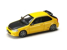 Honda Civic Type R  - Yellow Diecast 1:64 Scale Model - Hobby Japan HJDM001-4