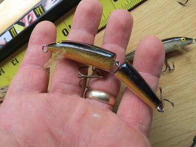 Lot de leurres flottants vintage Rapala articulés 7 cm 13 cm Lot de leurres flottants vintage Rapala articulés 7 cm 13 cm