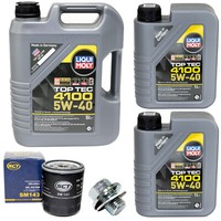 MotoröL Set 4100 5W-40 Liqui Moly 7 Liter + ÖLfilter + Schraube FüR Lexus Toyota