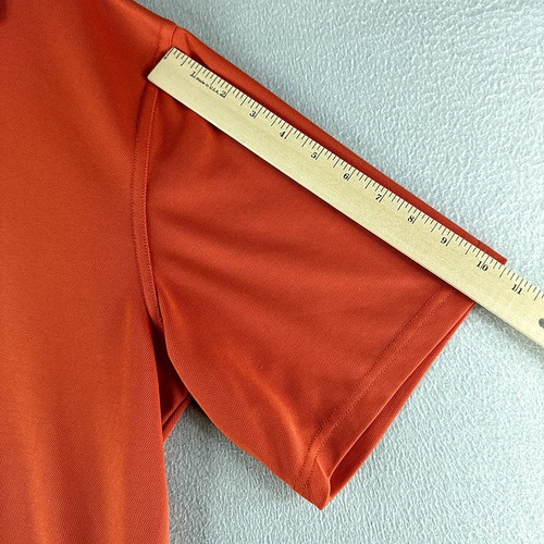 Ariat Mens Heat Series Polo Shirt Blue Size Orange Short Sleeve Stretch Collared - Picture 12 of 15
