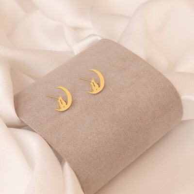 925 Sterling Silver Dainty Cats Stud Women Earrings Duty Free