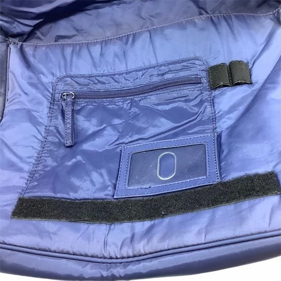 Bolso Mensajero Laptop Azul Acolchado Bordado Búho Logo Correa Ajustable Foto 3 de 4