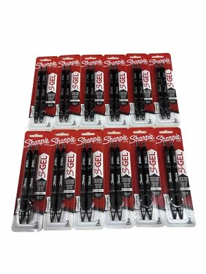 Sharpie S-Gel, Gel Pens, Medium Point (0.7mm), Black Ink Gel Pen, (24 PENS)