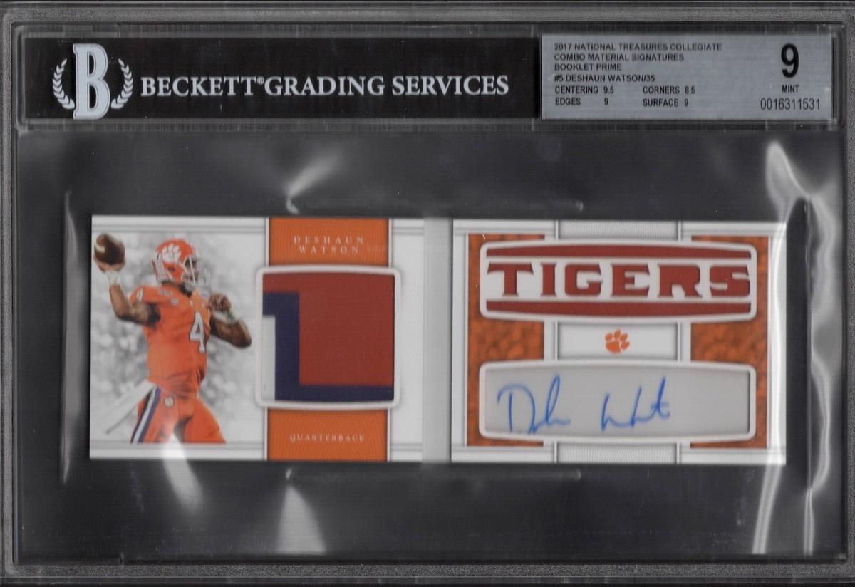 graded booklet card 2017 National Treasures Collegiate Combo Material/Auto Booklet BGS9