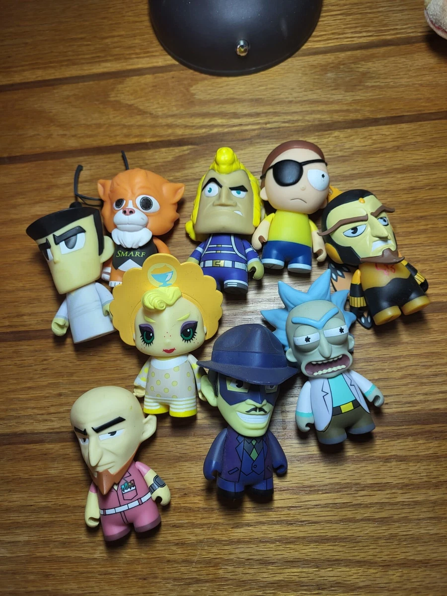 Kidrobot Adult Swim Rick And Morty Lot of 9 Smarf Rick Morty Puddin Brock