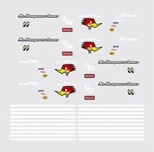 Universal Water Slide Decals For Hot Wheels '55 Chevy Gasser MR HP 116