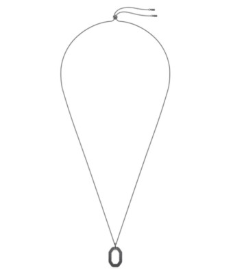 Swarovski - Dextera Pendant, Octagon Shape, Small, Black, Ruthenium Plated