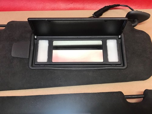 2009-2015 JAGUAR XF XFR RIGHT LEFT SUN VISOR SHADE SUEDE ALCANTARA BLACK OEM - Picture 5 of 8