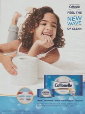 2018 Cottonelle Bath Tissue Toilet Paper - Happy Little Girl - Print Ad Photo