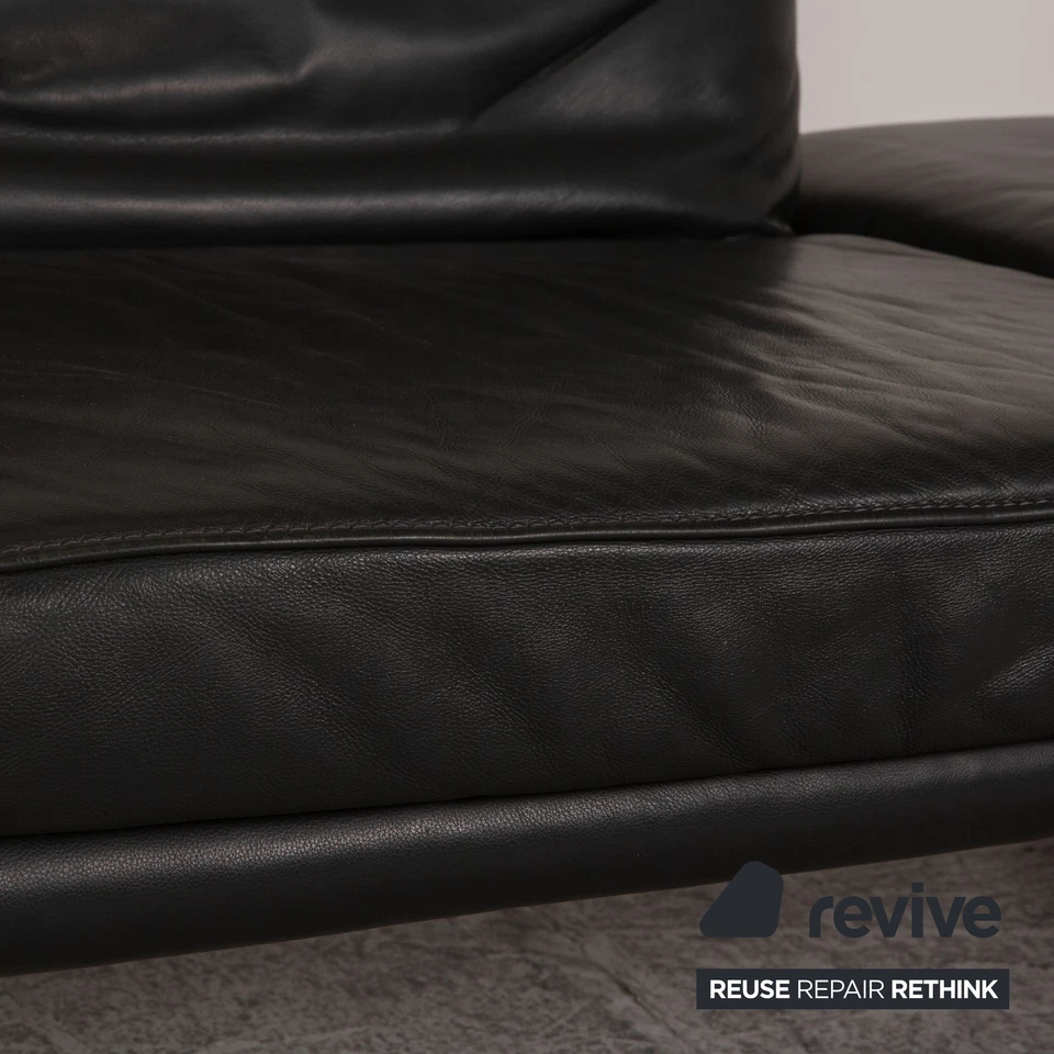 Koinor Raoul Leder Sofa Grau Anthrazit Dreisitzer Funktion Relaxfunktion Couch - Bild 4 von 4