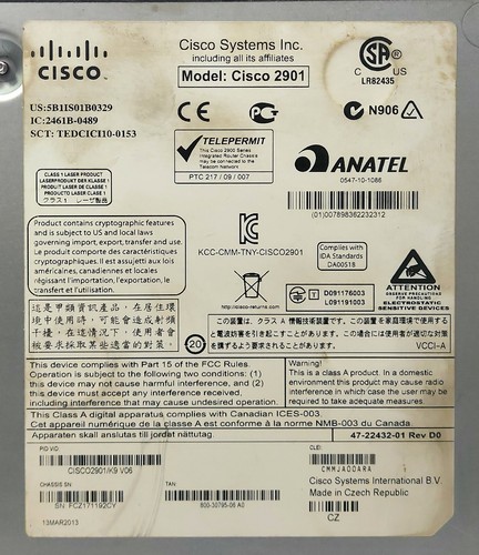 Cisco 2900 Series Integrated Service Router - Picture 9 of 12
