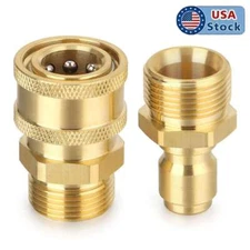 Pressure Washer Quick Disconnect Adaptor Set M22-15mm to 3/8" Quick Release