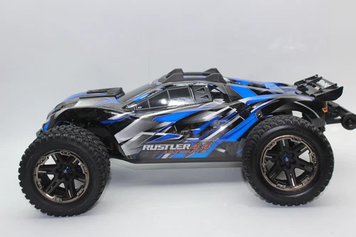 Traxxas 67097-4 Blue RC Rustler 4x4 VXL Ultimate Brushless 1:10 New OVP