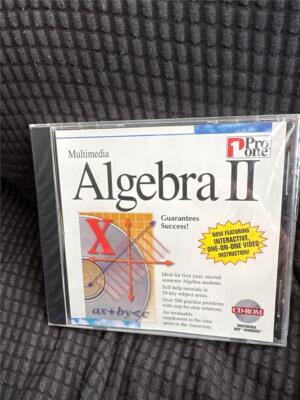 MULTIMEDIA Algebra II CD-Rom Pro One Software. NEW Sealed. CD Rom