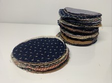 50 Fabric Cloth Lid Covers 6” Mason Jam Jar Gifts Crafts Assorted Designs Colors