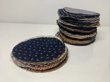 50 Fabric Cloth Lid Covers 6” Mason Jam Jar Gifts Crafts Assorted Designs Colors