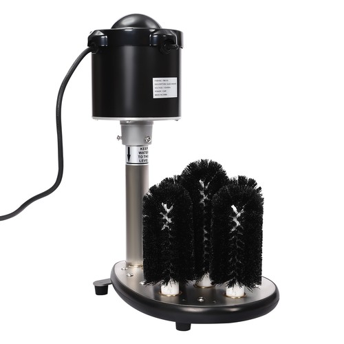 Lavadora de vasos de vidrio eléctrica comercial máquina de limpieza de copas de vino 5 cepillos 800/h - Imagen 10 de 17