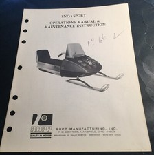 1966 RUPP SNOWMOBILE SNO-SPORT OPERATIONS ,MAINTENANCE MANUAL 037