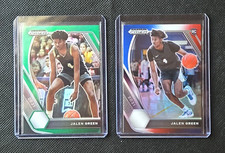 LOT OF 2 2021-22 Panini Prizm Draft Green & the Blue Prizm Jalen Green RC #4