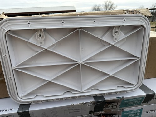 NEW SEAFLO MARINE BOAT DECK ACCESS HATCH & LID 23.9" X 13.9" WHITE 606mm x 353mm - Picture 2 of 2