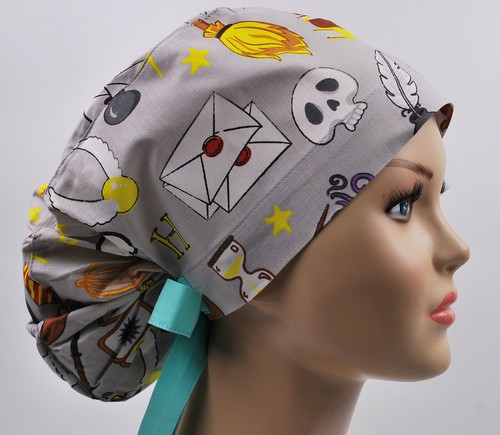 Gorra de exfoliante, sombreros de exfoliante cola de caballo, gorras de exfoliante para mujer, sombrero quirúrgico Harry Potter - Imagen 3 de 3