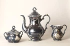 Bavaria coffee pot milk and sugar decor RW fine silver (271829) #5868#