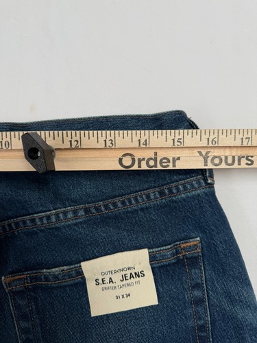 Outerknown S.E.A. Drifter Tapered Fit Jeans Herren 31x34 Dunkelblau Denim Baumwolle - Bild 10 von 11