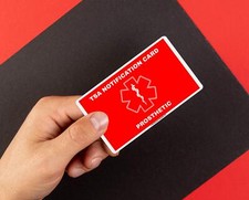 Prosthetic TSA Notification Wallet Air Travel Card - Quantity