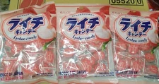 3 BAGS Kasugai Lychee Litchi Lizhi Raichi Hard Candy Japan 4.94 oz 