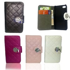 Quilted Designer Diamond Leather Book Flip Wallet Case Cover For S3 4 5 NEO 6810