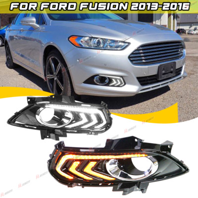 For Ford Fusion 2013-2016 LED DayTime Running Light Driving Fog Lamp 3 Color DRL