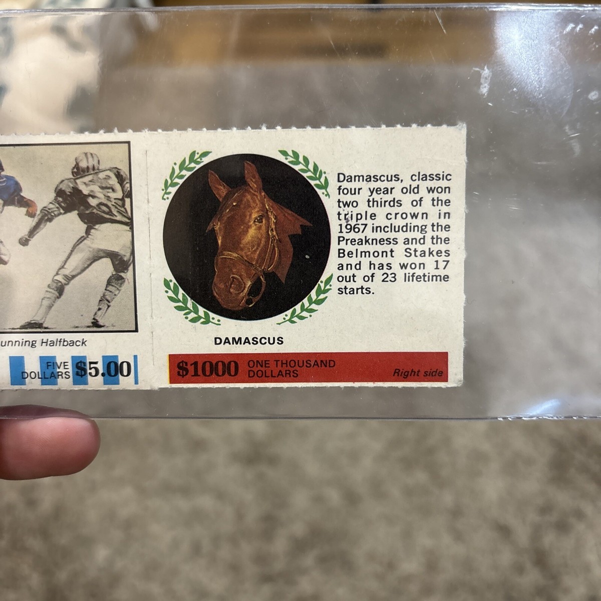 1968 American Oil Winners Circle Full Panels Gale Sayers Damascus 