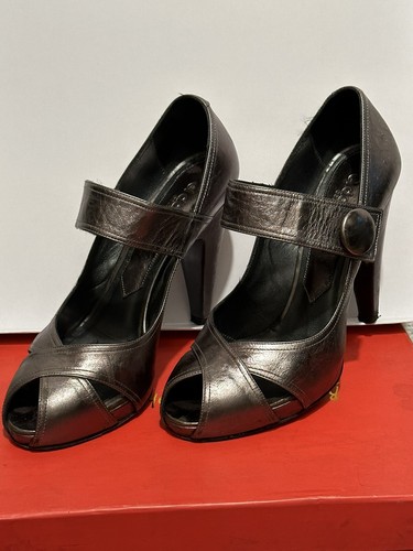 El Dantes Damen-Pumps dunkelsilber Leder Größe 38 - Bild 1 von 11