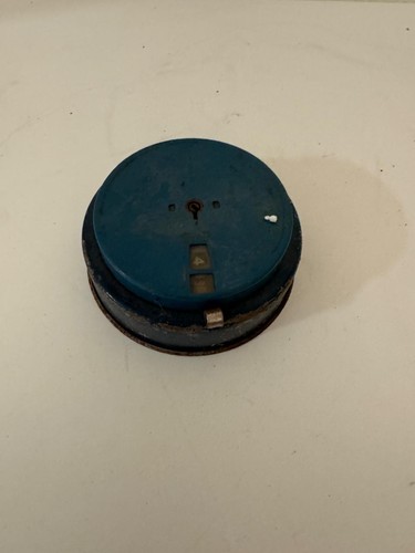 VINTAGE brooklin  Savings Add a Coin Metal Bank   Blue no key - Picture 1 of 2