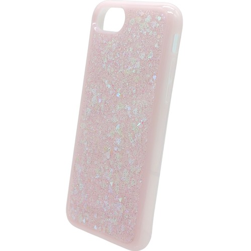 Pink Glitter Glam Hearts Case Cover for iPhone SE 3rd Generation Slim-Fitted - Photo 2 sur 5