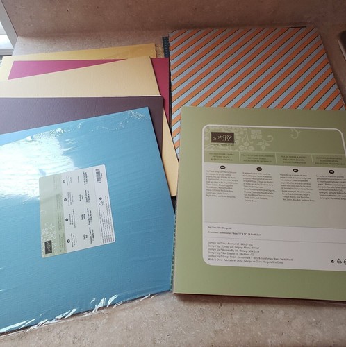 Lotto 99 Fogli Stampin' Up 12x12 Cartoncino e Carta Scrapbook Designer Doppia Faccia